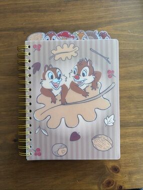 Disney Chip 'n' Dale Fall Leaf Spiral Notebook – Brown & Gold